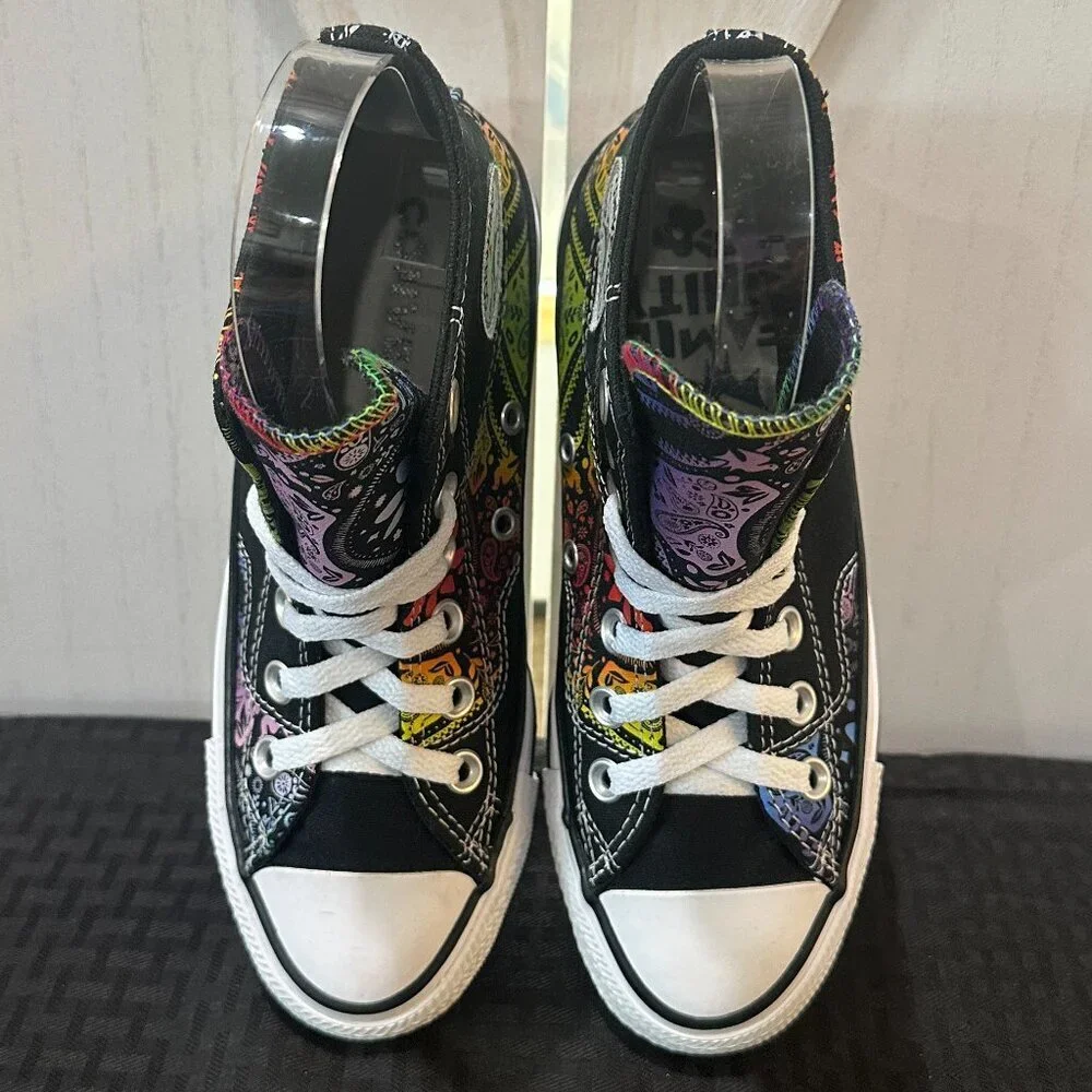 Converse Chuck Taylor All Star Pride Black High Top Sneakers - Picture 8 of 10